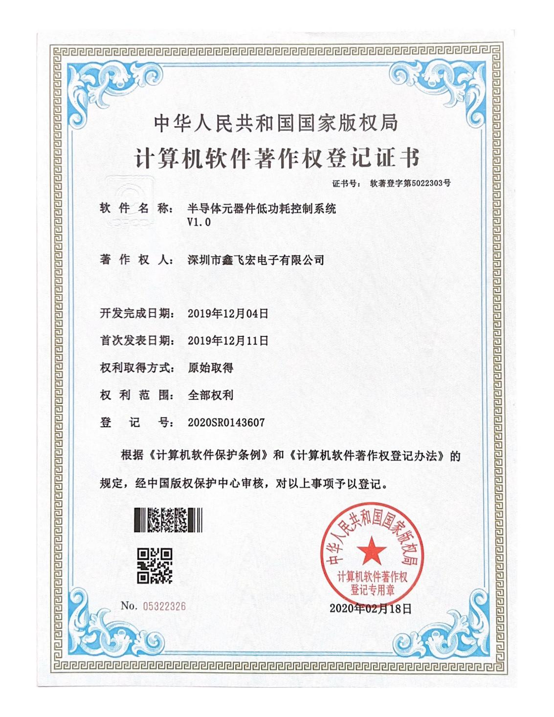 Computer Software Potato Production Right Registration Certificate